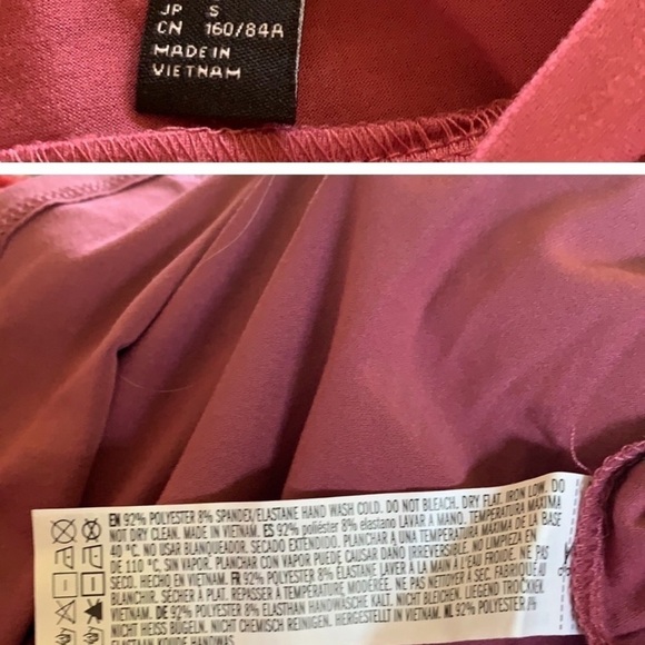 NWT Forever 21 Women’s Dress Small Long Sleeve Mauve Mock Neck - Picture 2 of 3